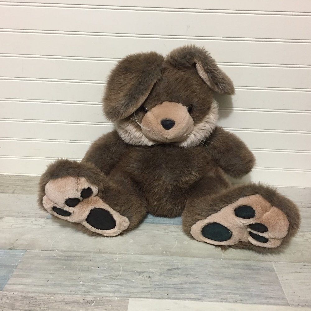 CHOSUN Large Plush Rabbit, Oversized Feet, Brown Bunny Stuffed Toy
